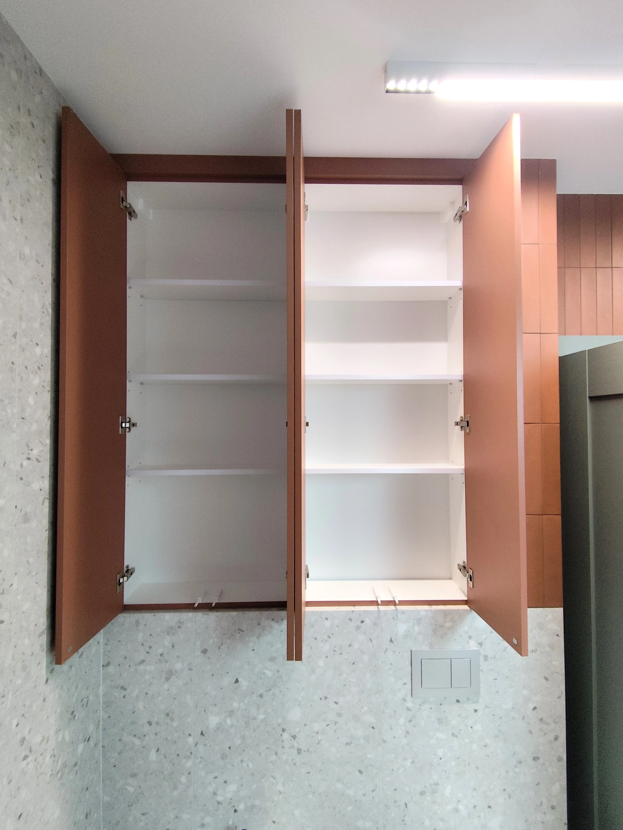 Szafka nad geberitem ceglasty otwarta